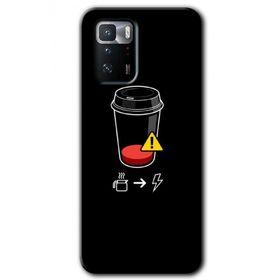 Poco X3 GT Coffee Battery Baskılı Uyumlu Silikon Kılıf