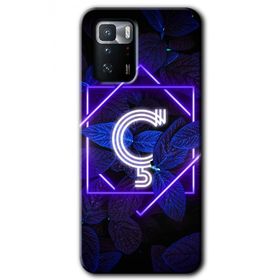 Poco X3 GT Dark Neon Yaprak Ç Harfi Baskılı Uyumlu Silikon Kılıf