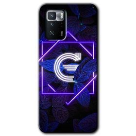 Poco X3 GT Dark Neon Yaprak G Harfi Baskılı Uyumlu Silikon Kılıf