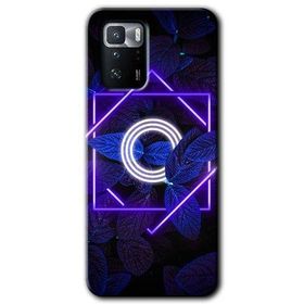 Poco X3 GT Dark Neon Yaprak Ö Harfi Baskılı Uyumlu Silikon Kılıf