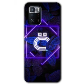 Poco X3 GT Dark Neon Yaprak Ö Harfi Baskılı Uyumlu Silikon Kılıf