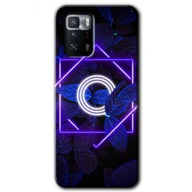 Poco X3 GT Dark Neon Yaprak Ö Harfi Baskılı Uyumlu Silikon Kılıf