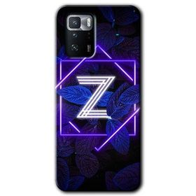 Poco X3 GT Dark Neon Yaprak Z Harfi Baskılı Uyumlu Silikon Kılıf