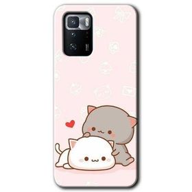 Poco X3 GT Kedi Aşkı Baskılı Uyumlu Silikon Kılıf