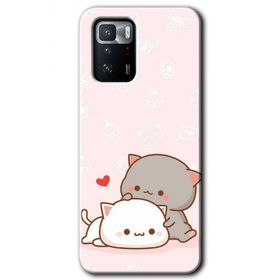 Poco X3 GT Kedi Aşkı Baskılı Uyumlu Silikon Kılıf