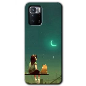 Poco X3 GT Kedili Kız Baskılı Uyumlu Silikon Kılıf