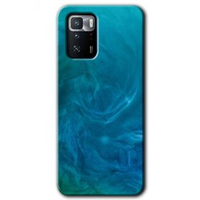 Poco X3 GT Mavi Aura Baskılı Uyumlu Silikon Kılıf