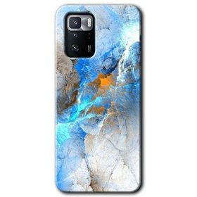 Poco X3 GT Mavi Buzul Baskılı Uyumlu Silikon Kılıf