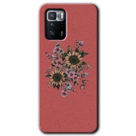 Poco X3 GT Retro Çiçek Baskılı Uyumlu Silikon Kılıf