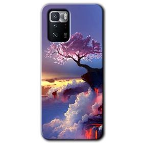 Poco X3 GT Wash Red Wall Baskılı Uyumlu Silikon Kılıf