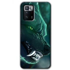Poco X3 GT Yeşil Kurt Baskılı Uyumlu Silikon Kılıf