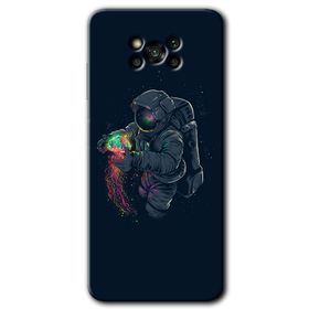 Poco X3 NFC Astronot Kıyafeti Baskılı Uyumlu Silikon Kılıf