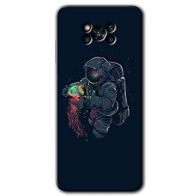 Poco X3 NFC Astronot Kıyafeti Baskılı Uyumlu Silikon Kılıf