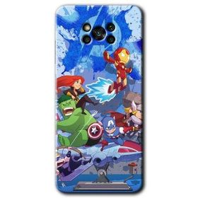 Poco X3 NFC Avengers Cartoon Baskılı Uyumlu Silikon Kılıf