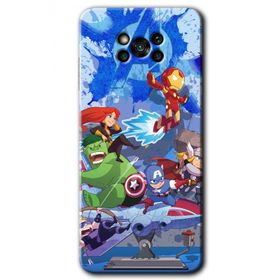 Poco X3 NFC Avengers Cartoon Baskılı Uyumlu Silikon Kılıf