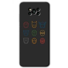Poco X3 NFC Avengers Minimalism Baskılı Uyumlu Silikon Kılıf