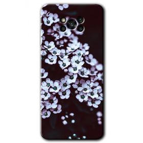 Poco X3 NFC Beyaz Çiçek Baskılı Uyumlu Silikon Kılıf