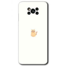 Poco X3 NFC Cat Minimalism Baskılı Uyumlu Silikon Kılıf