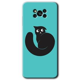 Poco X3 NFC Cat Vector Baskılı Uyumlu Silikon Kılıf