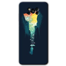 Poco X3 NFC City Bird Sky Baskılı Uyumlu Silikon Kılıf