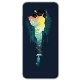 Poco X3 NFC City Bird Sky Baskılı Uyumlu Silikon Kılıf