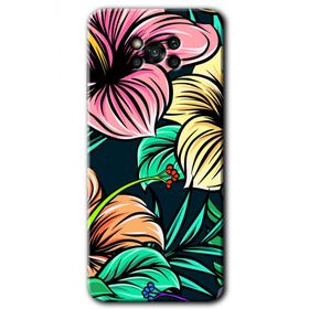 Poco X3 NFC Çizim Çiçekler Baskılı Uyumlu Silikon Kılıf