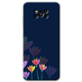 Poco X3 NFC Çizim Çiçekleri Baskılı Uyumlu Silikon Kılıf