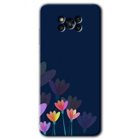 Poco X3 NFC Çizim Çiçekleri Baskılı Uyumlu Silikon Kılıf