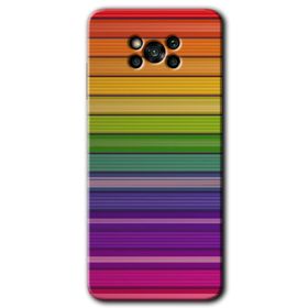 Poco X3 NFC Colorful Lines Baskılı Uyumlu Silikon Kılıf