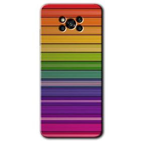 Poco X3 NFC Colorful Lines Baskılı Uyumlu Silikon Kılıf