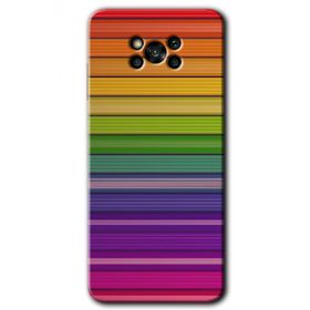 Poco X3 NFC Colorful Lines Baskılı Uyumlu Silikon Kılıf