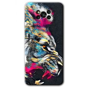 Poco X3 NFC Colorfull Aslan Baskılı Uyumlu Silikon Kılıf