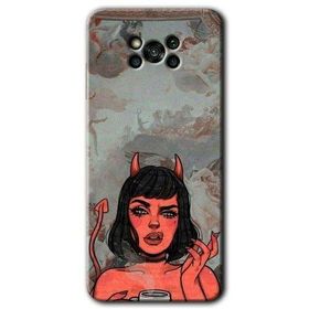 Poco X3 NFC Devil Girl Baskılı Uyumlu Silikon Kılıf