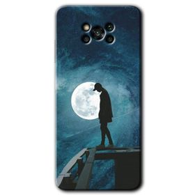 Poco X3 NFC Dolunay Yalnızlık Baskılı Uyumlu Silikon Kılıf