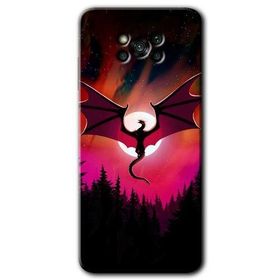 Poco X3 NFC Dragon Night Baskılı Uyumlu Silikon Kılıf
