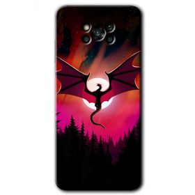 Poco X3 NFC Dragon Night Baskılı Uyumlu Silikon Kılıf