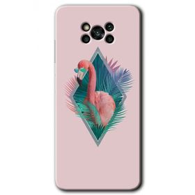 Poco X3 NFC Flamingo Baskılı Uyumlu Silikon Kılıf