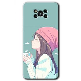 Poco X3 NFC Happy Girl Baskılı Uyumlu Silikon Kılıf