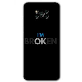 Poco X3 NFC Im Broken Baskılı Uyumlu Silikon Kılıf