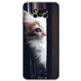 Poco X3 NFC Kedi Bakışı Baskılı Uyumlu Silikon Kılıf