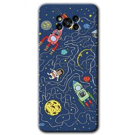 Poco X3 NFC Kedi Galaksi Baskılı Uyumlu Silikon Kılıf
