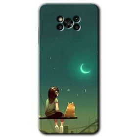 Poco X3 NFC Kedili Kız Baskılı Uyumlu Silikon Kılıf