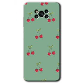 Poco X3 NFC Kiraz Berry Baskılı Uyumlu Silikon Kılıf