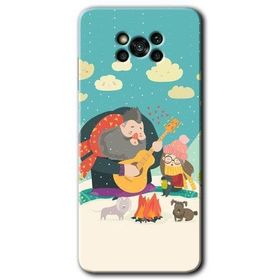 Poco X3 NFC Kış Pikniği Baskılı Uyumlu Silikon Kılıf