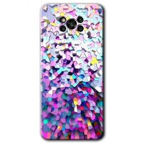 Poco X3 NFC Mosaic Fragments Colorfull Baskılı Uyumlu Silikon Kılıf