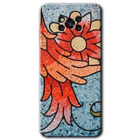 Poco X3 NFC Mozaik Çiçek Baskılı Uyumlu Silikon Kılıf