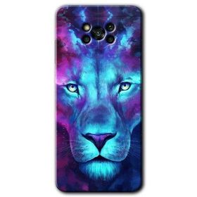 Poco X3 NFC Neon Lion Baskılı Uyumlu Silikon Kılıf