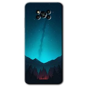 Poco X3 NFC Night Fores Mount Baskılı Uyumlu Silikon Kılıf