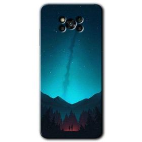 Poco X3 NFC Night Fores Mount Baskılı Uyumlu Silikon Kılıf