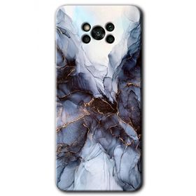 Poco X3 NFC Otantik Mermer Baskılı Uyumlu Silikon Kılıf